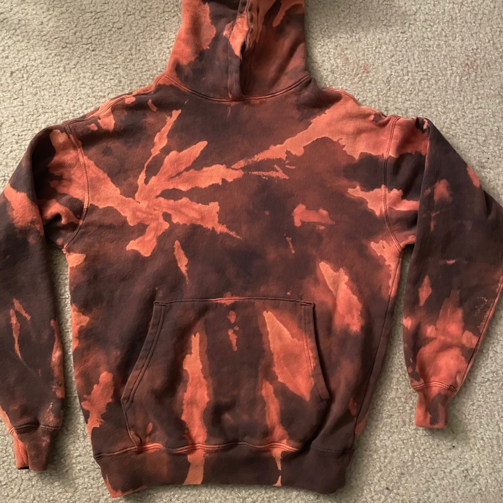 No boundaries bleach tie dye hoodie